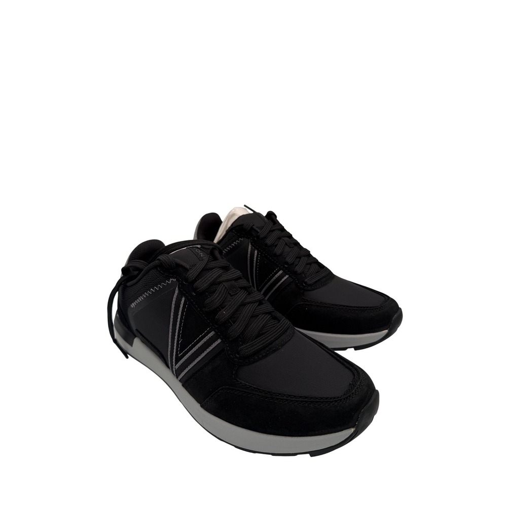 Vionic Bradey Men Sneakers Black Grey Nylon Leather Lace Up Low Top Shoes Size 9